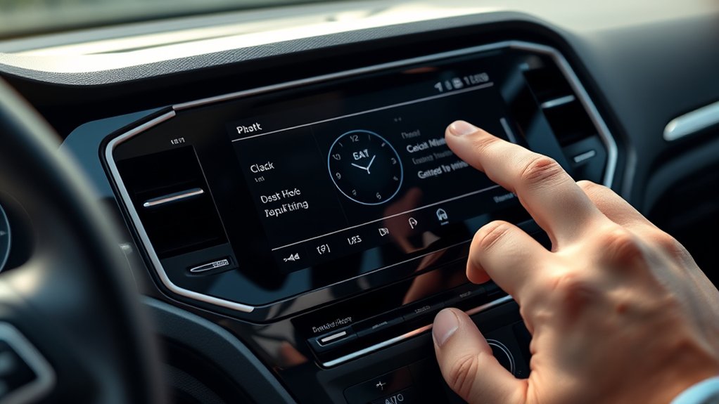 access jetta clock settings navigation