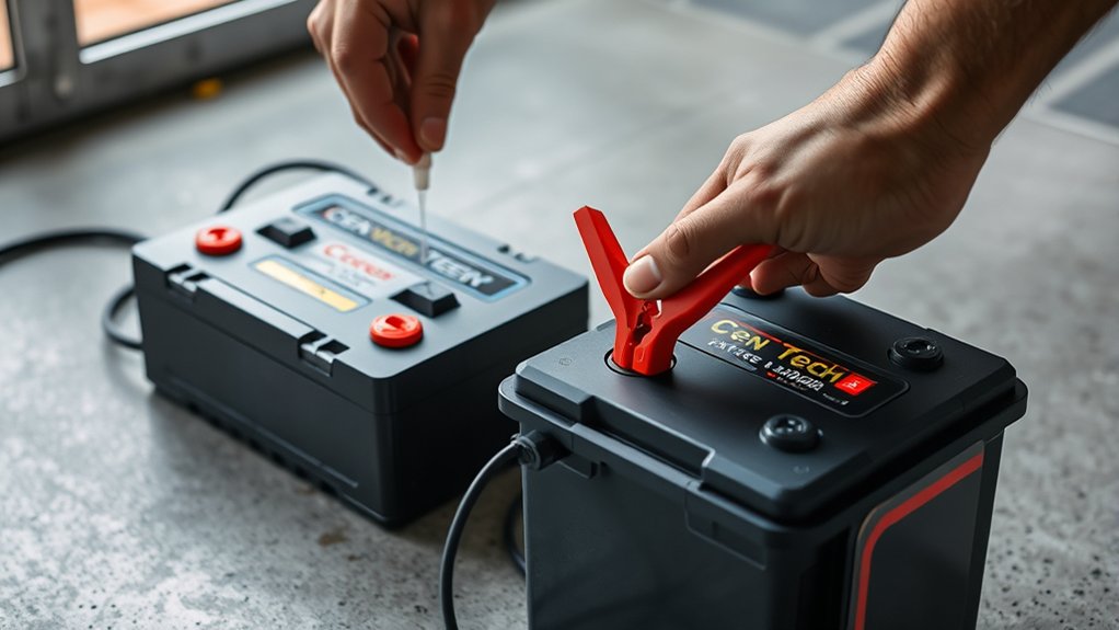 cen tech battery charger use