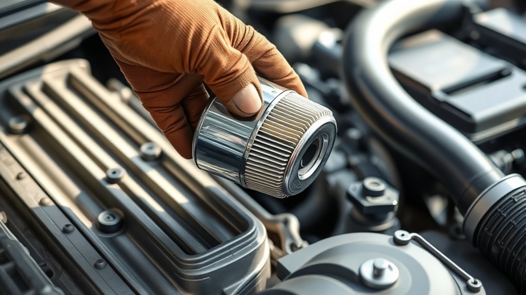 change oil filter assess oil