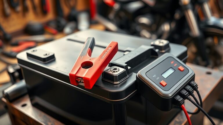 charging motorcycle battery with a charger