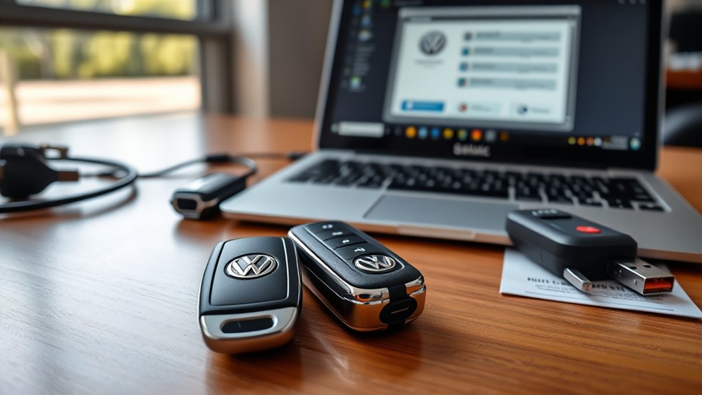 correct vw key fob you need four words