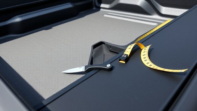 cutting bed liner for tonneau cover