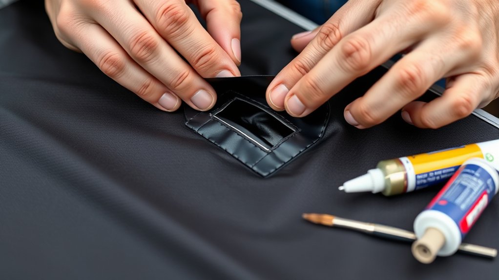 fixing a hole in tonneau cover