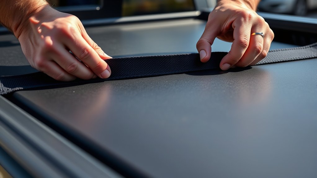 fixing tonneau cover velcro straps