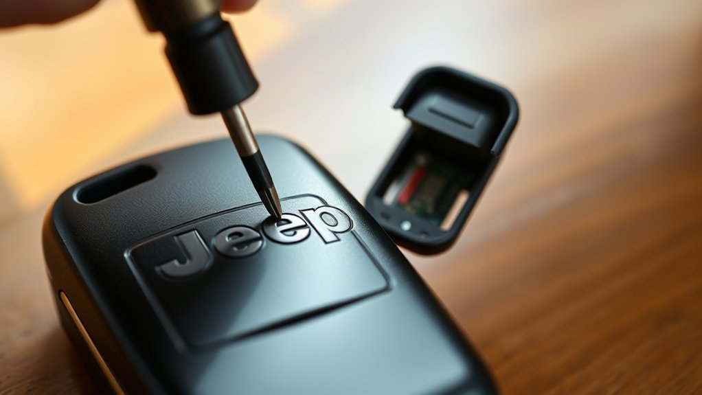 how to open jeep fob