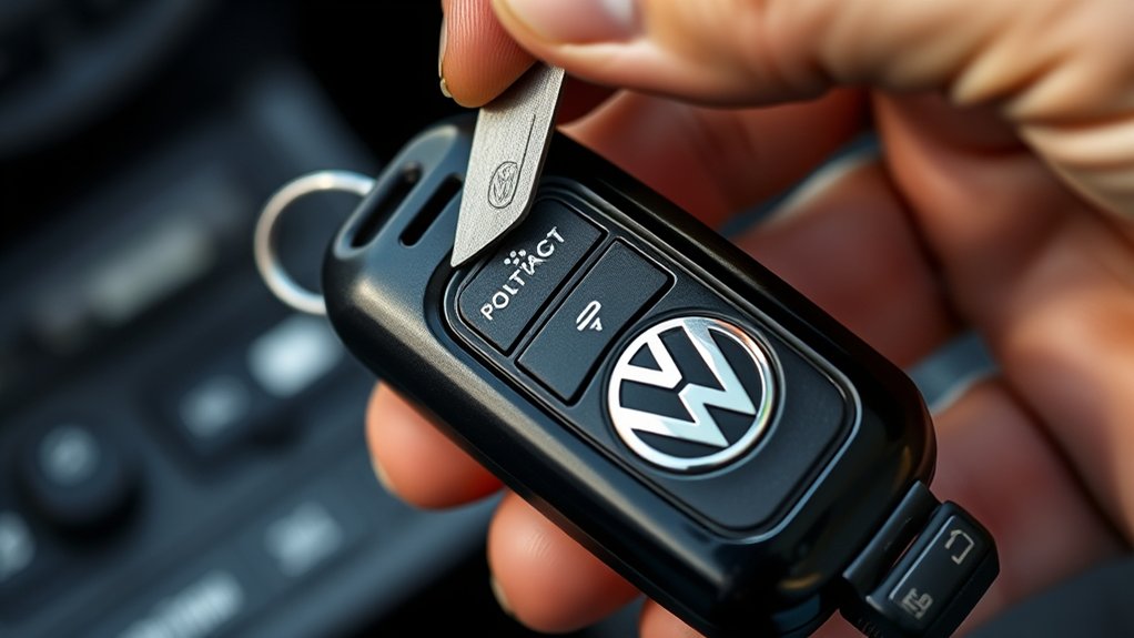 how to open vw key fob
