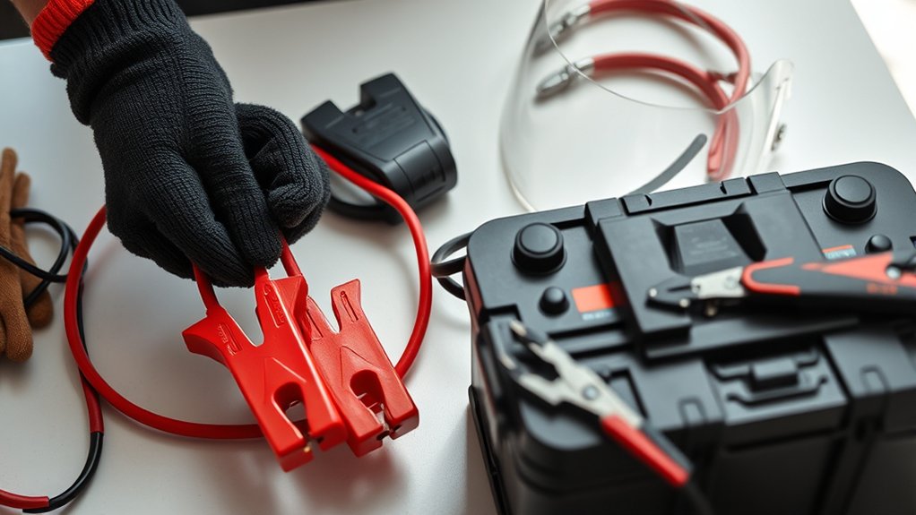insulated gloves goggles organized tools