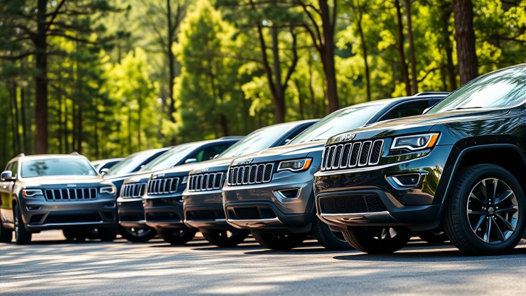 jeep grand cherokee length evolution