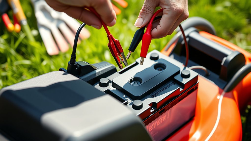 lawnmower battery charging instructions
