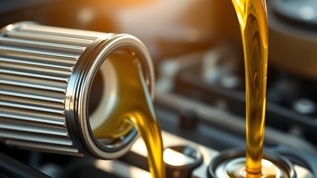oil filter cleans engine oil