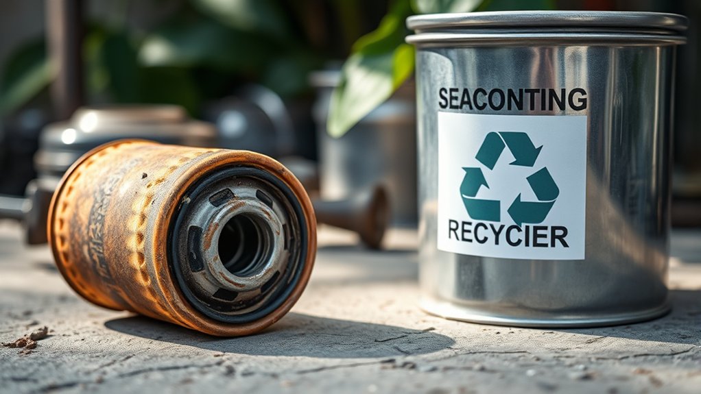 old oil filters contaminate landfills