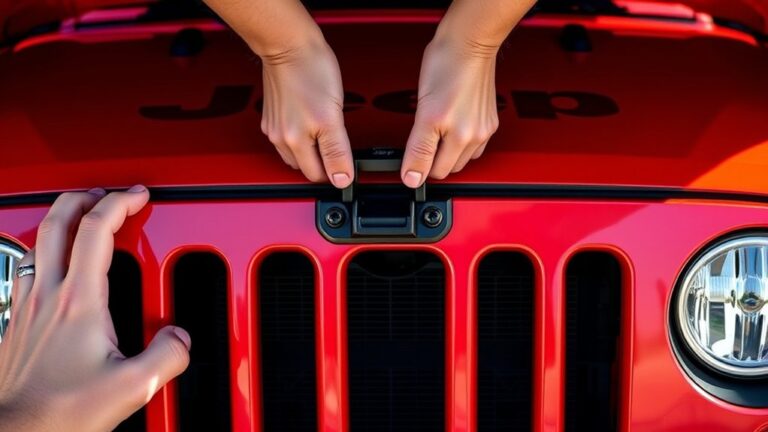 opening jeep wrangler hood process