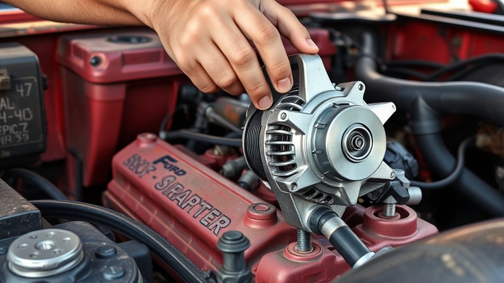 removing alternator from 1995 ford f 150