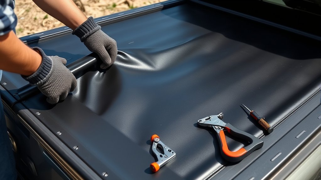 repairing a tonneau cover