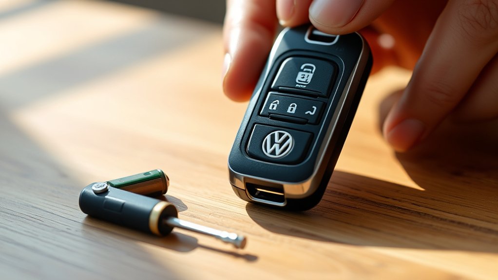replace battery in vw key remote