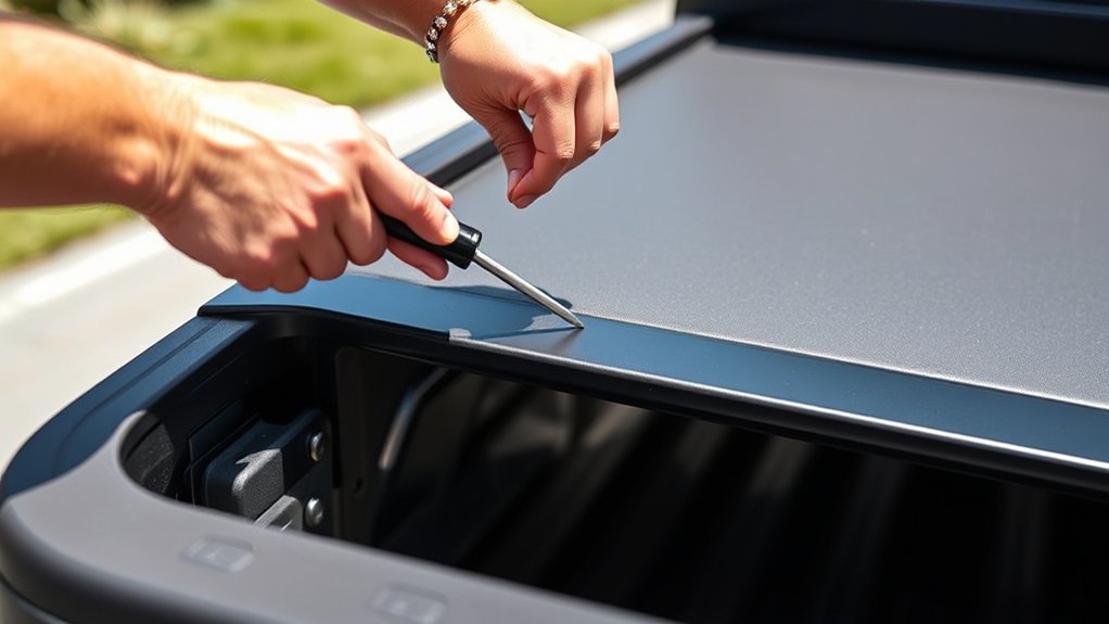 stuck tonneau cover mechanisms obstructed