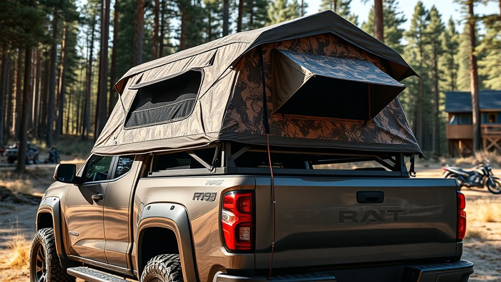tonneau ready truck tent setup