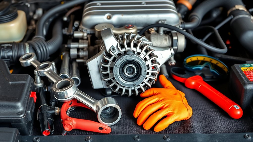 tools and safety for alternator removal