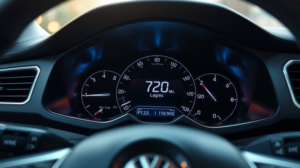 vw tire pressure display location